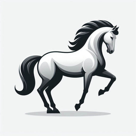 Horse on a white background. Vector illustration for your design.のイラスト素材