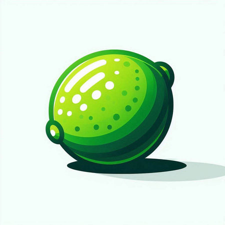 Vector illustration of a lime isolated on white background. Eps 10.のイラスト素材