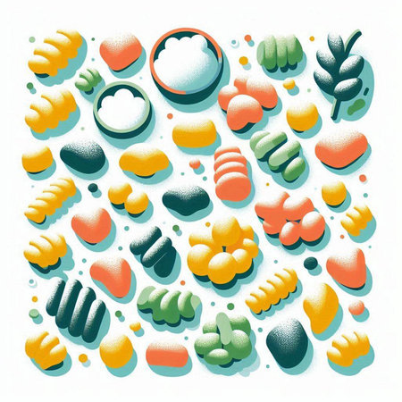 Abstract background with different shapes and colors. Vector illustration. Eps 10.のイラスト素材