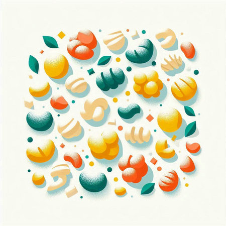 Vector illustration of a set of different shapes on a white background.のイラスト素材
