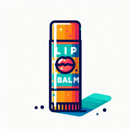 Vector illustration of colorful bottle with lipstick, lips and lettering.のイラスト素材