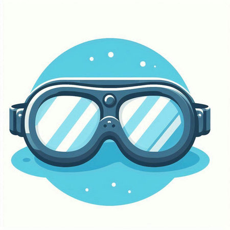 Snorkeling goggles. Vector illustration in a flat style.のイラスト素材