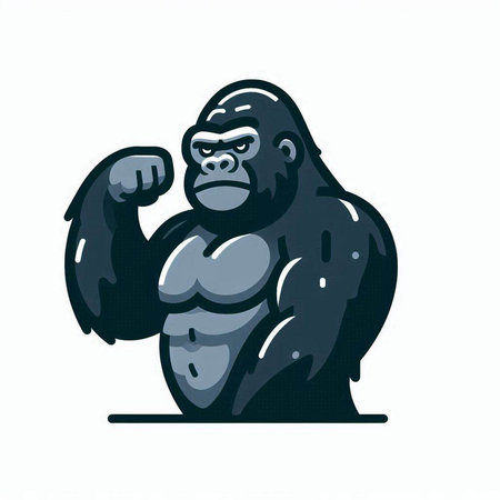 Gorilla, gorilla, gorilla, gorilla, gorilla, gorilla, vector illustrationのイラスト素材