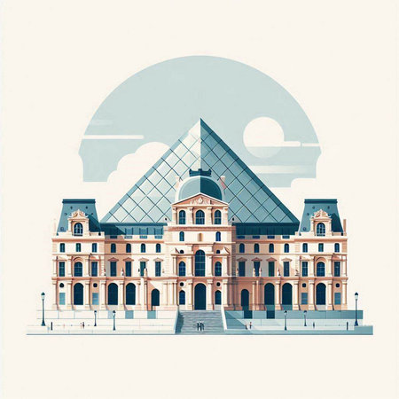 Modern architecture of the city. Vector illustration in retro style. Urban landscape.のイラスト素材