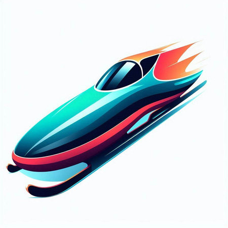 Vector illustration of a high-speed train on a white background.のイラスト素材