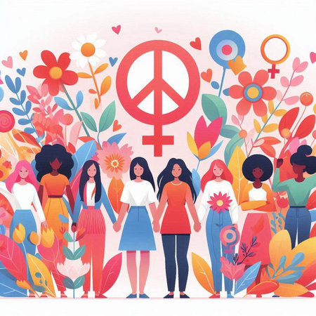 International Women's Day. Feminism vector illustration. Feminism concept.のイラスト素材