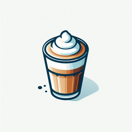 Coffee in a disposable cup on a white background. Vector illustration.のイラスト素材