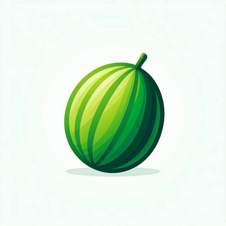 Watermelon vector illustration. Isolated watermelon on white background.のイラスト素材