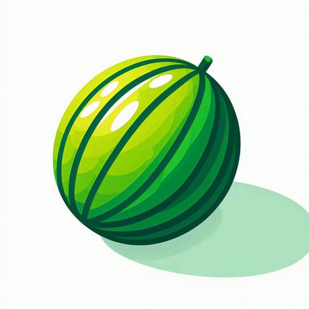 Watermelon icon on white background. Vector illustration. Eps 10.のイラスト素材