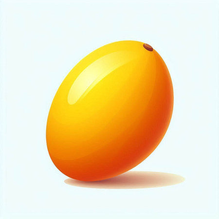 Illustration of a mango on a white background, vector illustration.のイラスト素材