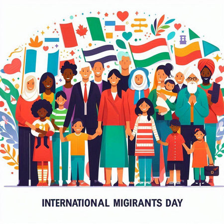 International Day of Families. Parents with children and grandparents. Vector illustrationのイラスト素材