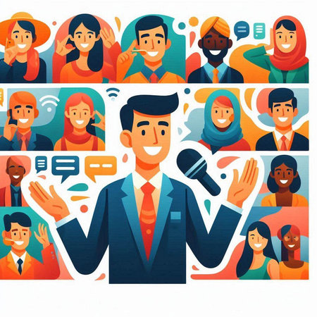 People in different nationalities and cultures. Vector flat cartoon illustration.のイラスト素材