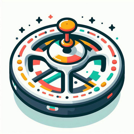 Roulette wheel icon. Isometric illustration of roulette wheel vector icon for webのイラスト素材