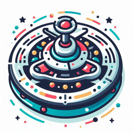 Roulette wheel. Vector illustration of a roulette wheel.のイラスト素材