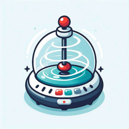 Retro arcade gamepad vector illustration. Retro arcade gamepad icon.のイラスト素材
