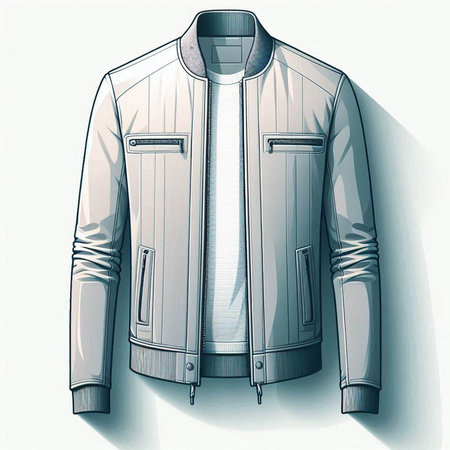 Men's jacket on a white background. Vector illustration of a man's jacket.のイラスト素材