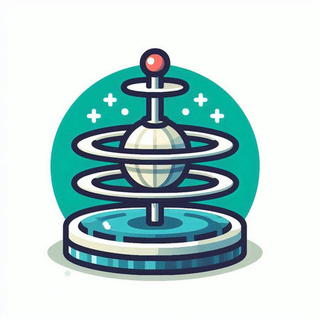 Fountain icon. Vector illustration in flat style. Round symbol.のイラスト素材