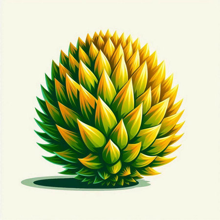 Illustration of a succulent plant on a white background - vectorのイラスト素材