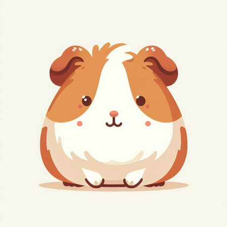 Cute guinea pig vector illustration. Cute guinea pig.のイラスト素材