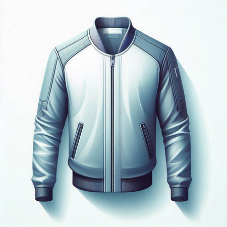 Men's jacket isolated on a white background. 3D rendering.のイラスト素材