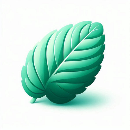 Mint leaf on white background. Vector illustration. Eps 10.のイラスト素材