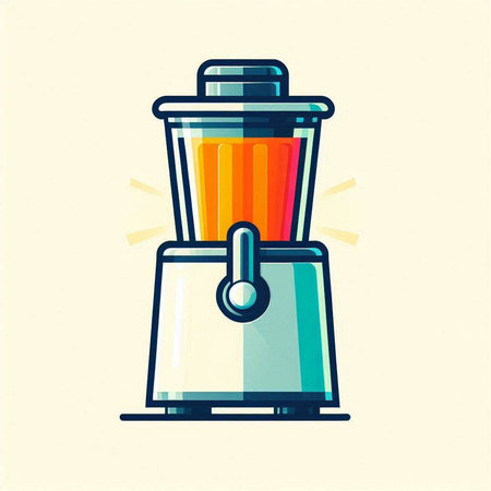 Vector illustration of juicer in flat style. Juicer icon.のイラスト素材