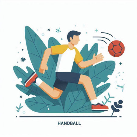 Running man in sportswear. Healthy lifestyle. Flat vector illustrationのイラスト素材