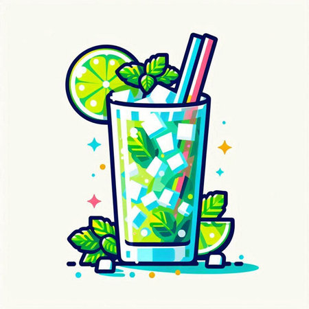 Rowan branch with berries and leaves. Vector illustration in flat style.のイラスト素材