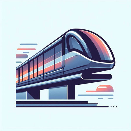 Modern high speed train. Vector illustration. Eps 10 vector file.のイラスト素材