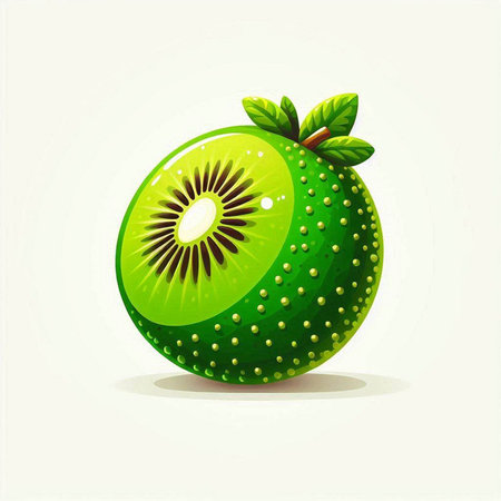 Kiwi fruit isolated on white background. Vector illustration. Eps 10のイラスト素材