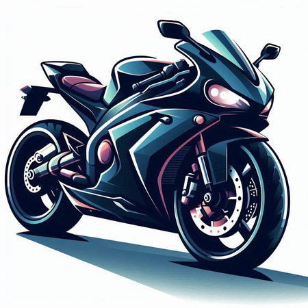 Vector illustration of a sports motorbike on a white background. Eps 10のイラスト素材