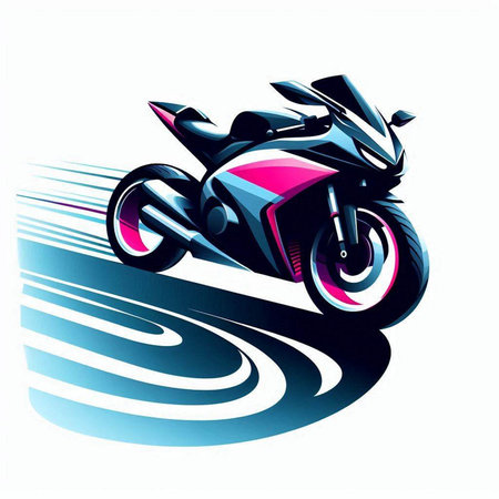 motorcycle on a white background, vector illustration, eps10のイラスト素材