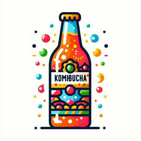 Korean oktoberfest beer bottle icon, vector illustration on white background.のイラスト素材