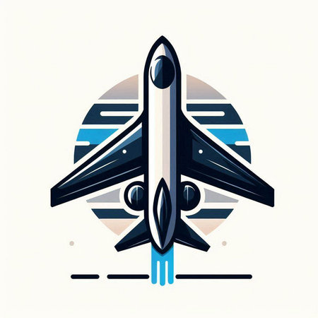 Airplane vector illustration, travel and tourism graphic design, aircraft logoのイラスト素材