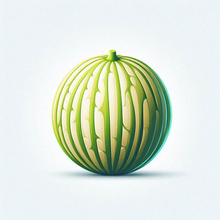 Watermelon. Vector illustration of a watermelon on a white background.のイラスト素材