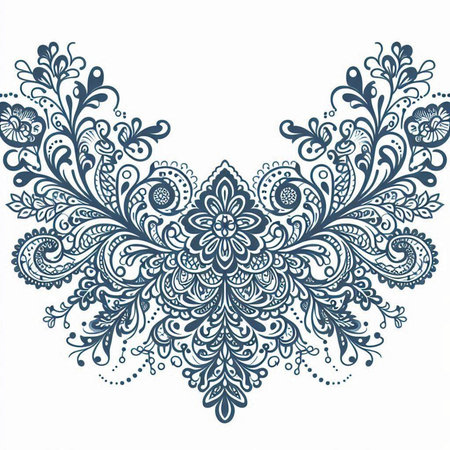 Vector ornamental lace pattern in ukrainian ethnic style.のイラスト素材