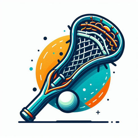 Tennis racket and ball on a white background. Vector illustration.のイラスト素材