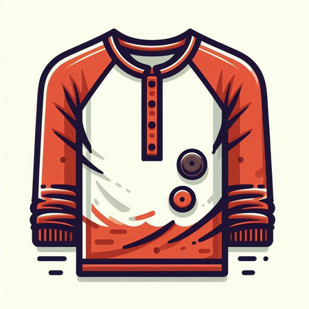 Illustration of a t-shirt with a hood and a collarのイラスト素材