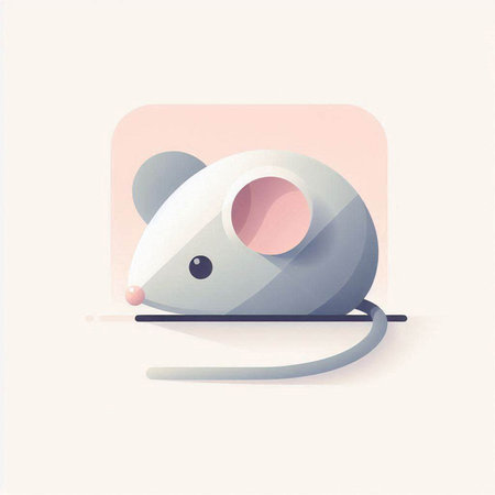 mouse icon, vector illustration, eps10, transparency and gradientsのイラスト素材
