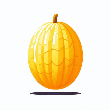 melon on a white background, vector illustration, eps 10.のイラスト素材