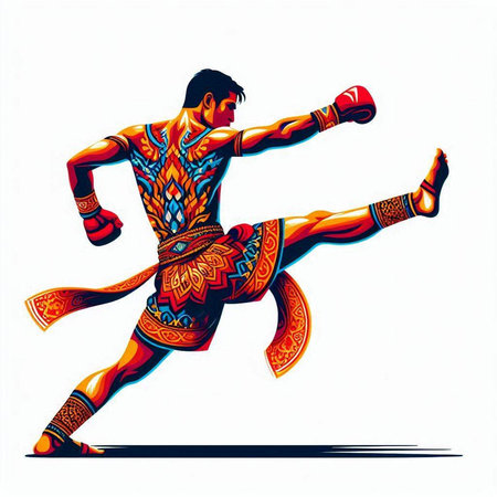 Kung fu fighter. Vector illustration. Isolated on white background.のイラスト素材