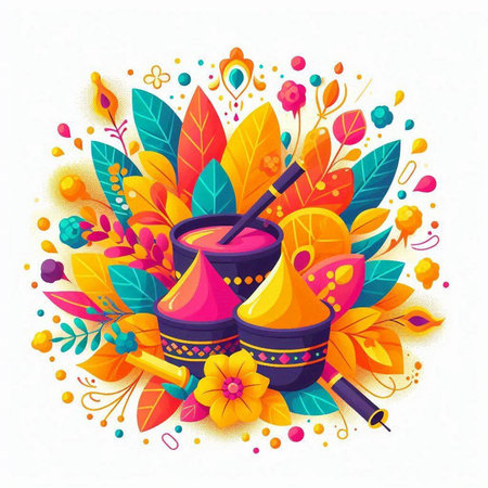 Indian festival of Happy Dussehra background. Colorful vector illustration.のイラスト素材