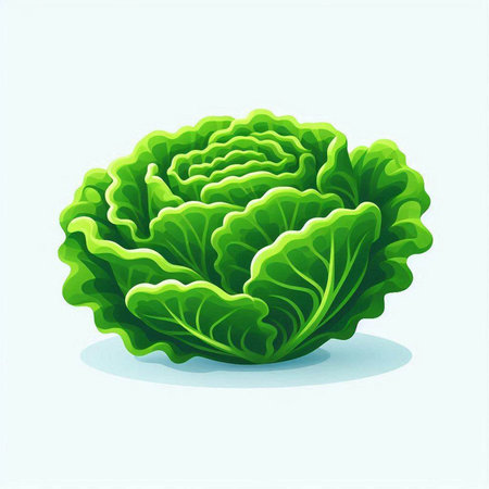 Cabbage isolated on white background. Vector illustration. Eps 10.のイラスト素材