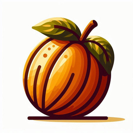 Illustration of a pine cone on a white background, vector illustrationのイラスト素材