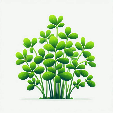 Green sprouts on white background. Vector illustration. Eps 10.のイラスト素材