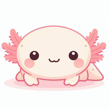 Cute kawaii cartoon fish with wings. Vector illustration.のイラスト素材