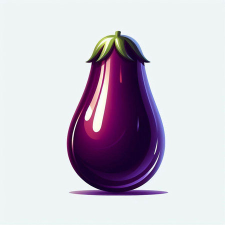 Eggplant on a white background. Vector illustration. Eps 10のイラスト素材