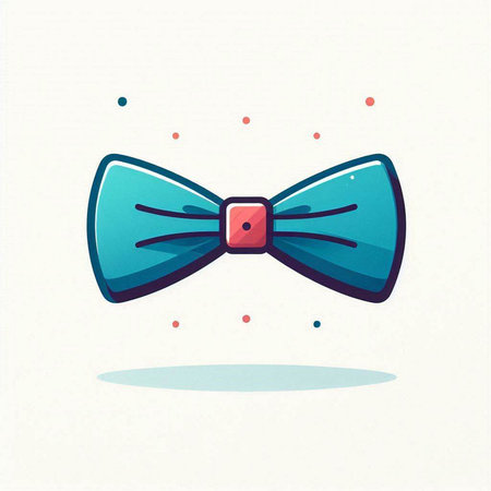 Illustration of a bow tie icon. Vector illustration of a bow tie.のイラスト素材