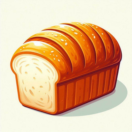 Illustration of a loaf of bread. Vector illustration of a loaf of bread.のイラスト素材