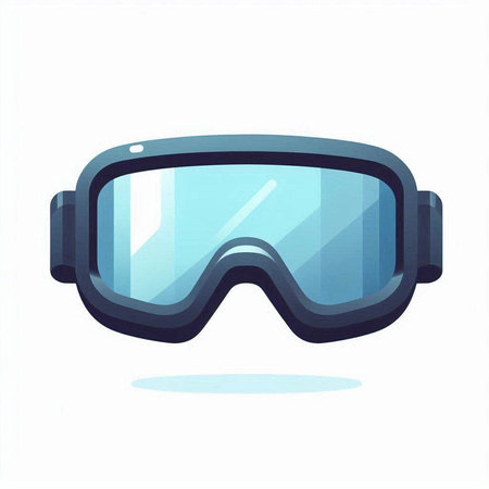 Ski goggles vector illustration. Ski goggles isolated on white background.のイラスト素材